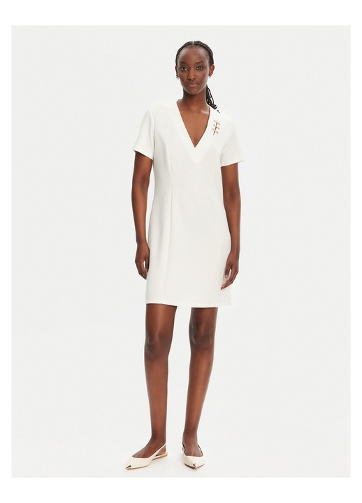 Rochie casual, Liu Jo, 50% modal, 42% poliester, ecru