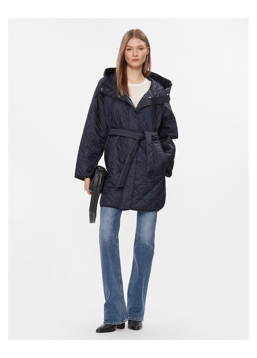 Geaca dama, Weekend Max Mara, jacheta de tranzitie, fermoar, bleumarin, poliester, 42 EU