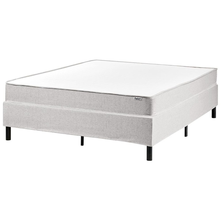 Fejtámla nélküli boxspring ágy Countess 140 x 200 cm Világosszürke