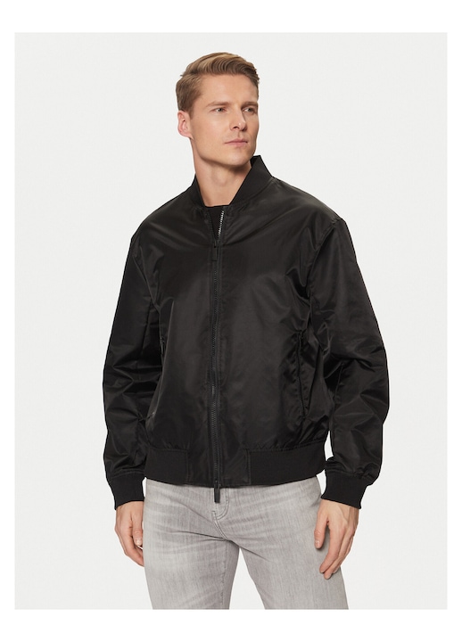Geaca bomber pentru Barbati, armani exchange, Poliamida, Negru