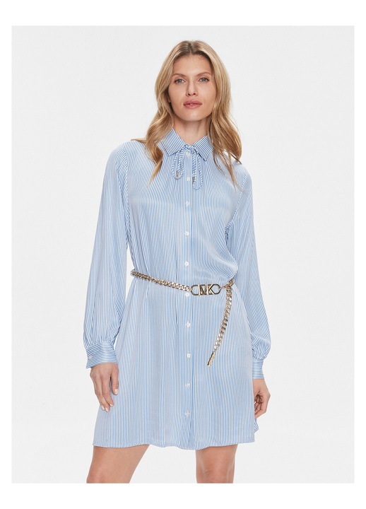 Rochie camasa, Michael Michael Kors, dungi, albastru, viscoza, S INTL