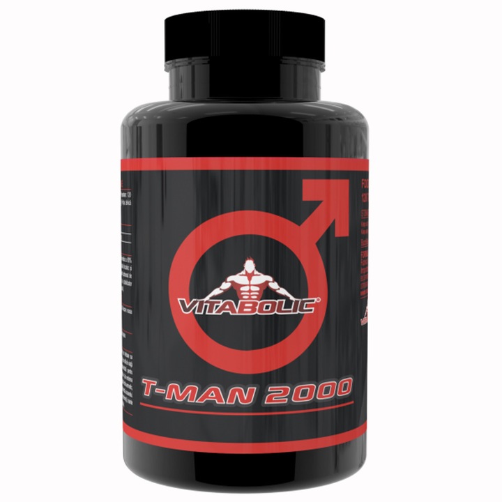 Supliment pentru barbati T-Man 2000 Vitabolic, cu Tribulus, vitalitate si energie, 60 capsule