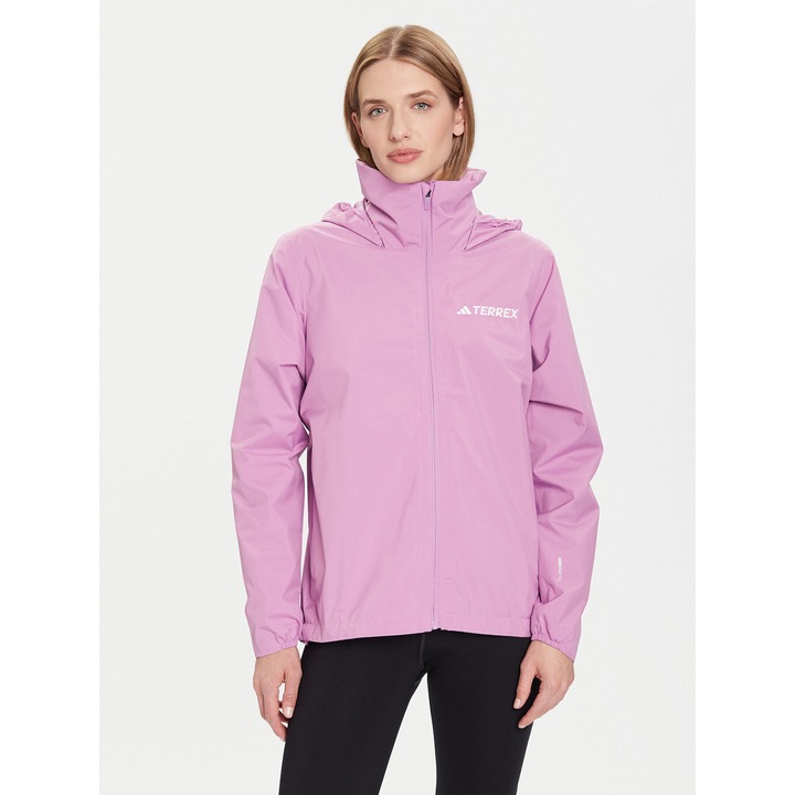 Jacheta sport dama, adidas, poliester reciclat, violet, fermoar, M INTL