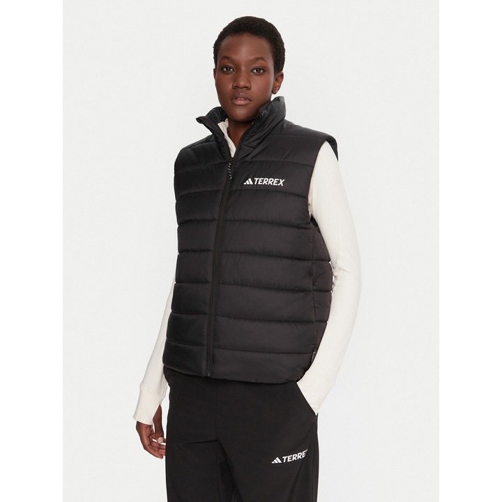 Vesta sport dama, adidas, poliamida reciclata, negru