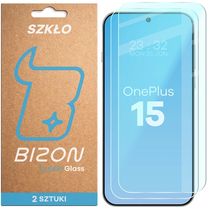 Комплект 2 Стъклен протектор, Bizon Glass Clear Duo за OnePlus 15