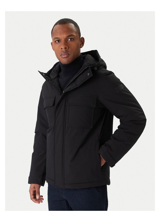 Geaca de iarna Barbati, Marc Poliester, Negru, Negru