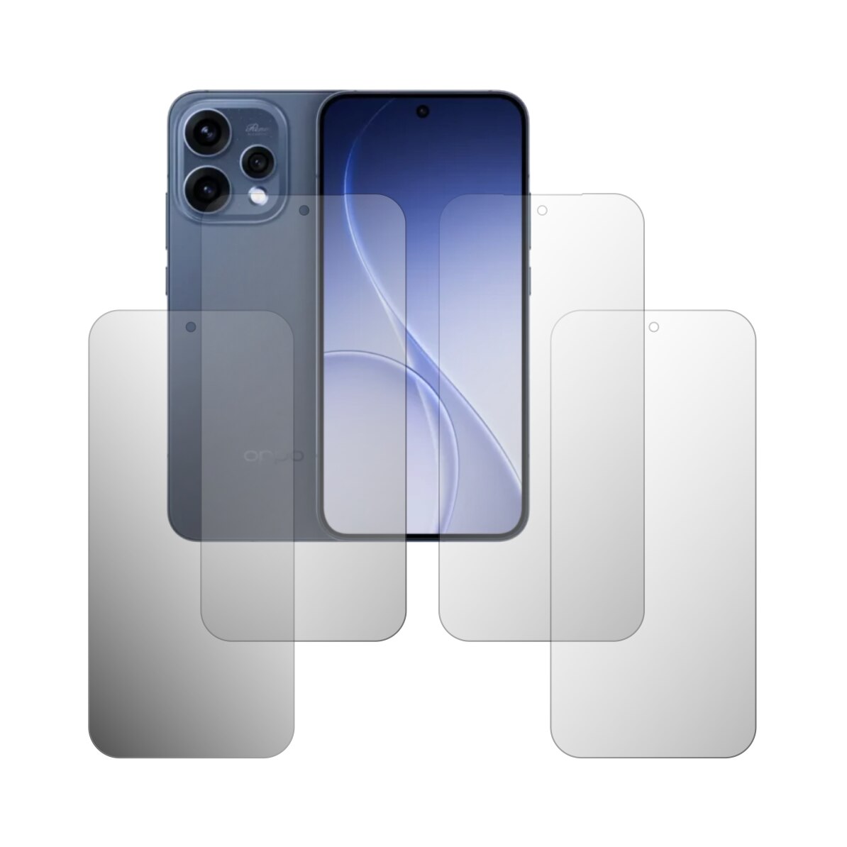 Set 4X Folie Protectie Ecran Folie24, pentru Oppo Reno15, 2X Ultra-Clear + 2X Mate, Acoperire Full-Display si Case-Friendly, Adezive, Flexibile cu Auto Regenerare
