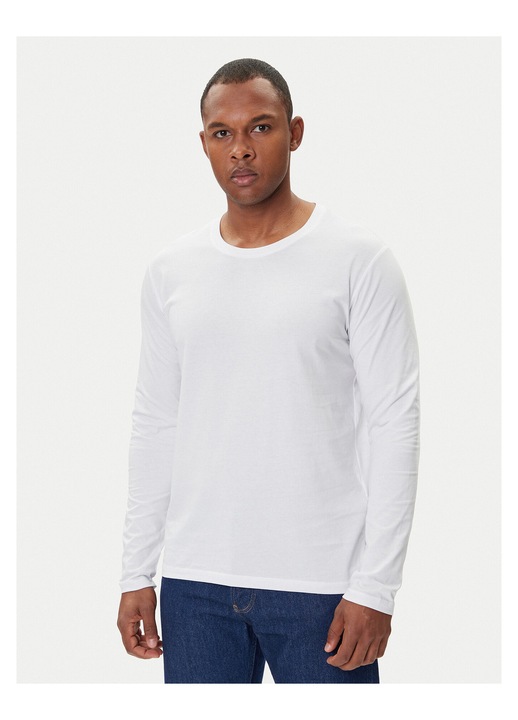 Bluza barbati, Jack & Jones, bumbac organic, Alb
