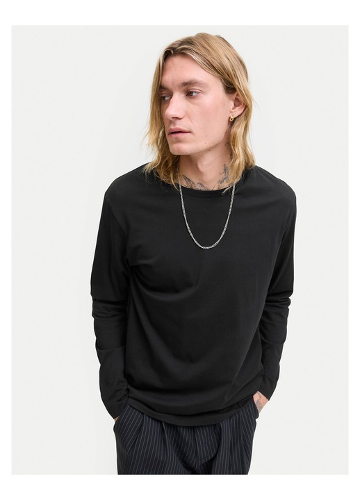 Bluza barbati, Jack & Jones, bumbac organic, negru