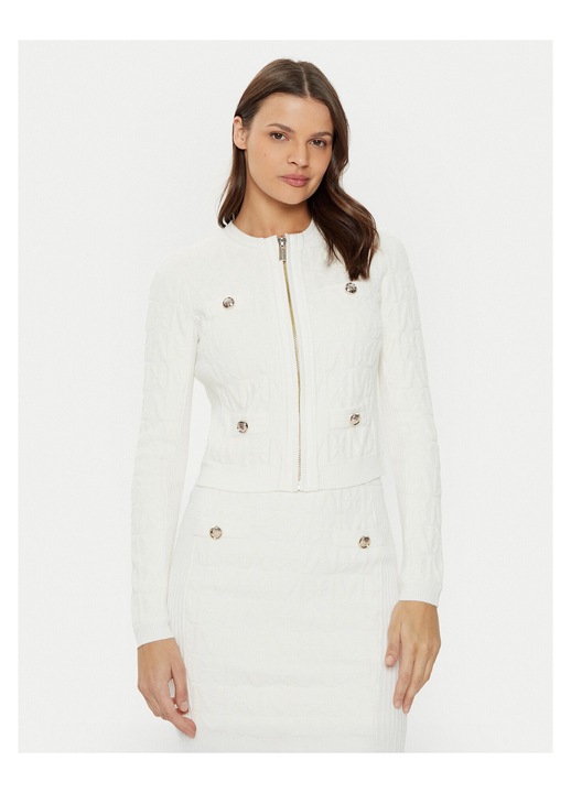 Cardigan dama, GUESS BY MARCIANO, 72% poliester, 28% viscoza, bej, 2XS INTL