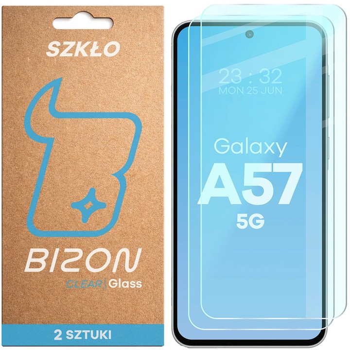 Комплект 2 Стъклен протектор, Bizon Glass Clear Duo за Galaxy A57 5G