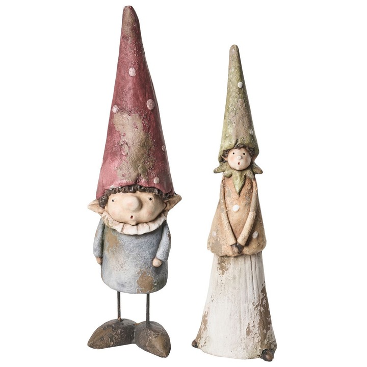 Set de 2 statuete de gradina Greva Gnom Multicolor