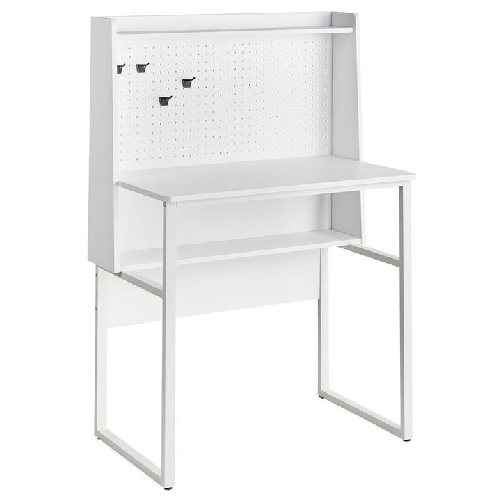 Banc de lucru cu panou perforat Buxton Alb 84 x 48 cm