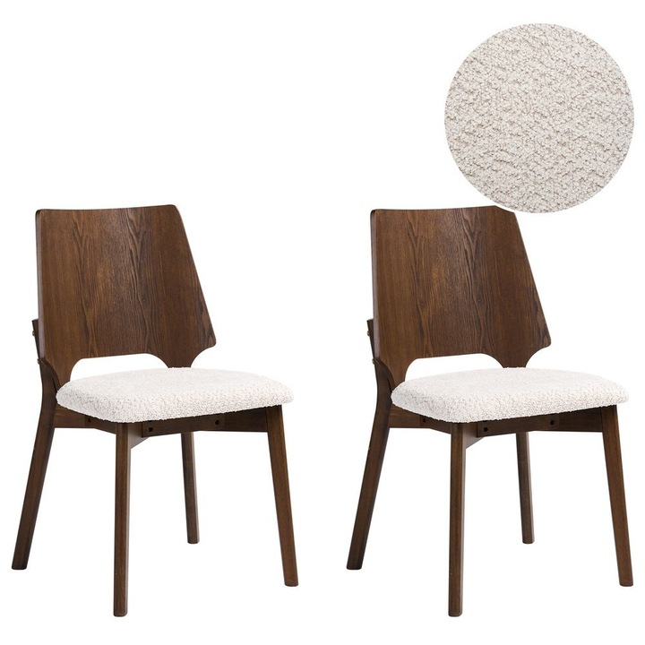 Set de 2 scaune dining Abee Maro/Bej