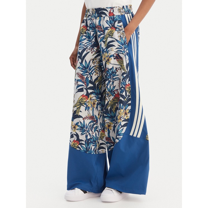 Pantaloni sport dama, adidas, poliester reciclat, albastru, L INTL