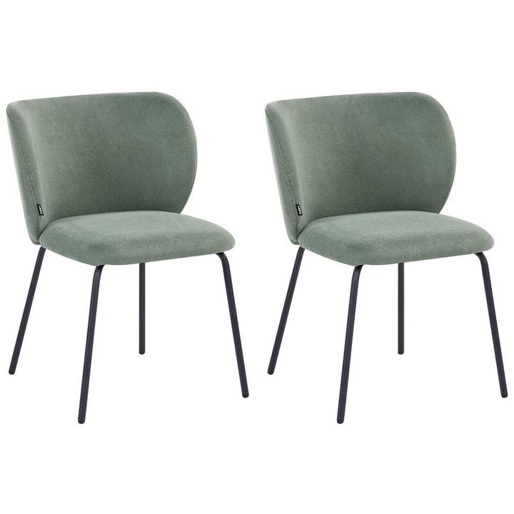 Set de 2 scaune dining Calera Verde deschis