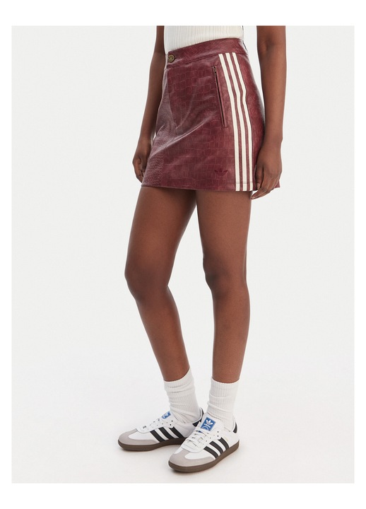 Fusta, adidas, imitatie de piele, bordeaux, fabricata din piele ecologica, 40 EU