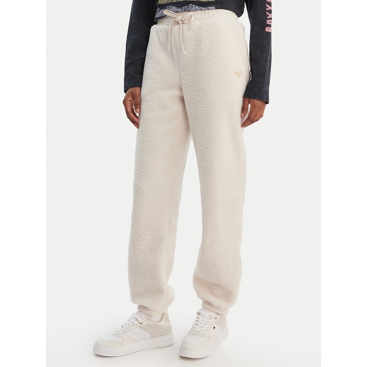 Pantaloni sport dama, Roxy, poliester reciclat, 54875, Ecru, L