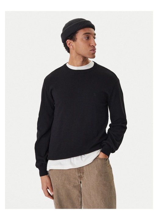 Pulover barbati, Element, bumbac/poliester, negru, Negru, L