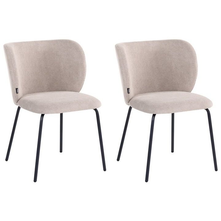 Set de 2 scaune dining Calera Taupe