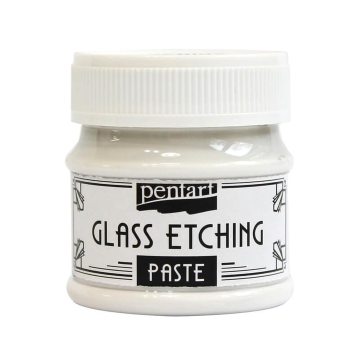 Pasta de sablare sticlă, Pentart, 50ml, transparent, 1 x tub