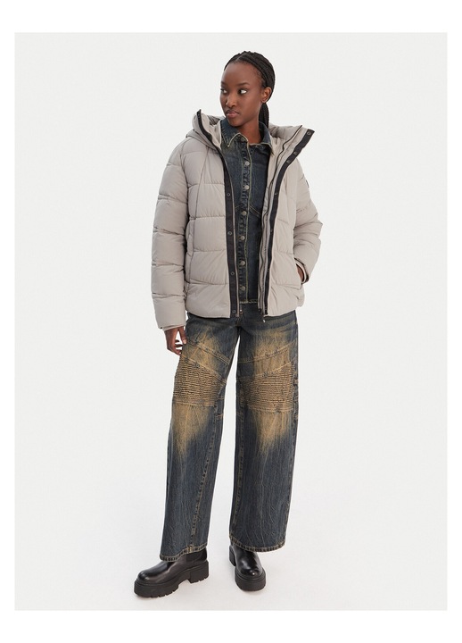 Geaca de iarna Femei, raw, Poliester, Bej, Bej