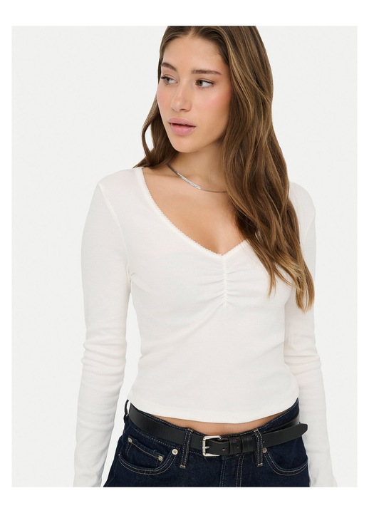 Bluza dama, Only, alb, Alb