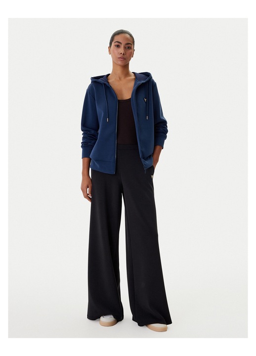 Hanorac dama, Guess, bleumarin, fermoar, 47% poliester, 42% modal, 11% elastan, Bleumarin, XL