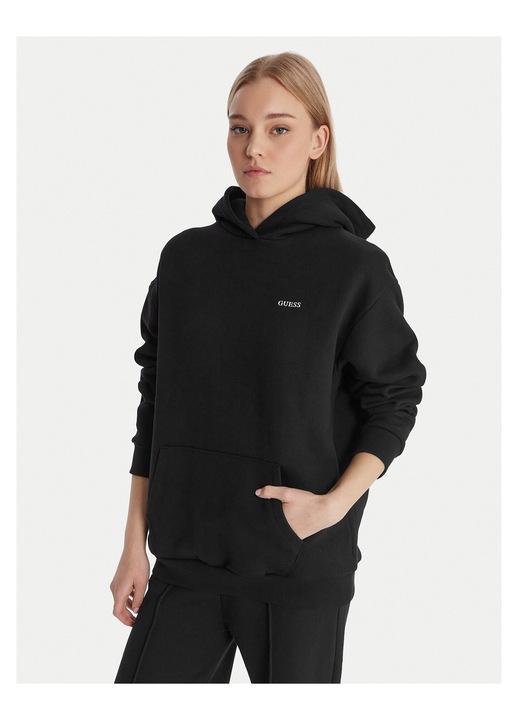 Hanorac dama, Guess, bumbac, maro, 85% bumbac, 15% poliester, Negru, 2XS