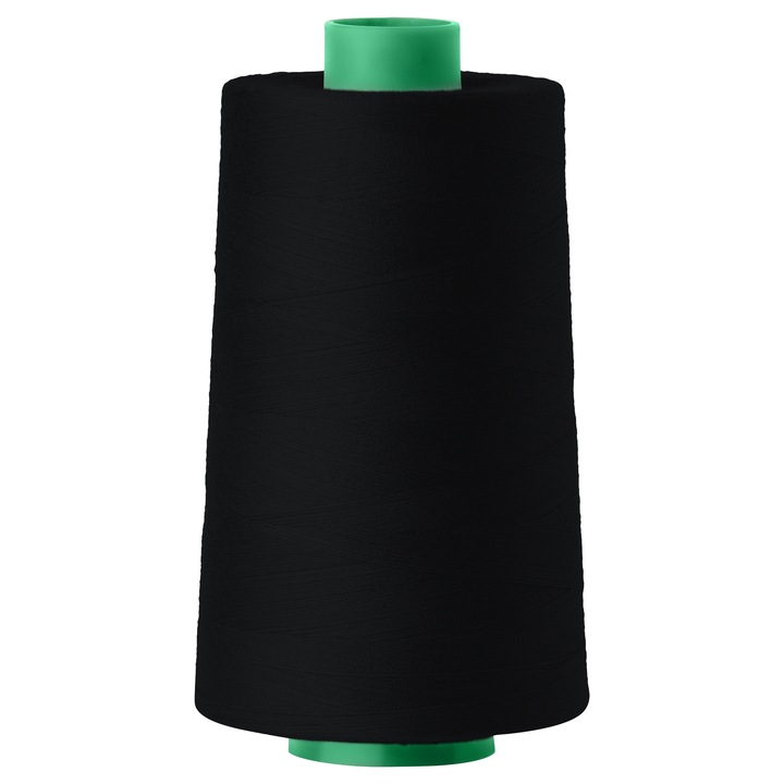 Ata de cusut finete 120, ideala pentru imbracaminte usoara, con 5000 m, 100% poliester Talia 120 Ariadna, negru carbune