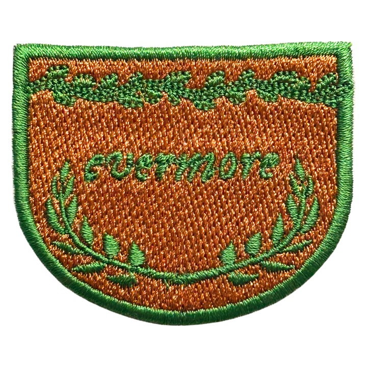 Patch textil brodat termoadeziv TS Eras Logo album verde cu maro Evermore