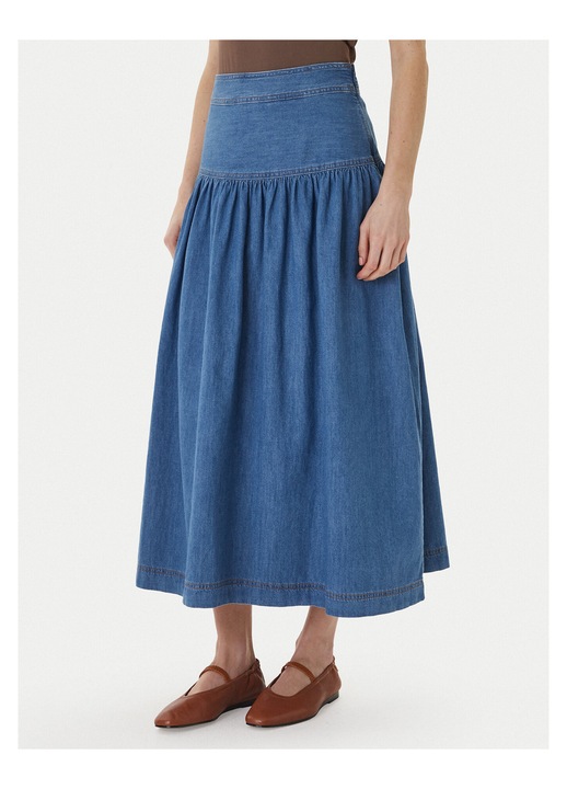 Fusta Only, bumbac, fermoar, albastru, Albastru