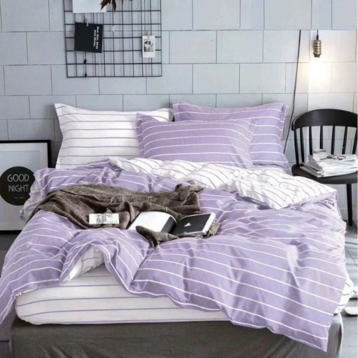 Ágynemű, 4 részes, szatén pamut, többszínű, 200x230cm, 240x250cm, 55x78,5cm