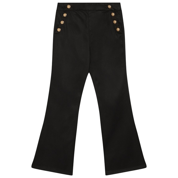 Pantaloni fete, GUESS, negru, lyocell/bumbac/elastan