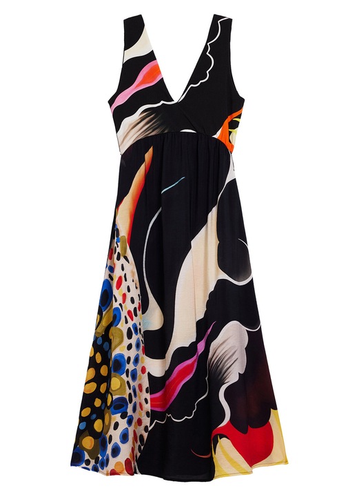 Rochie de vara, Desigual, negru, 66% viscoza, L INTL