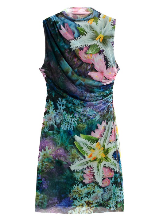 Rochie de vara Desigual floral, Verde