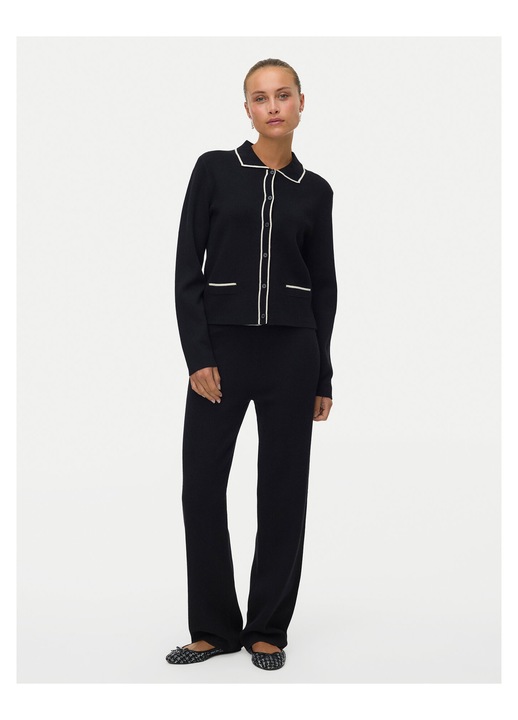 Cardigan dama, Vero Moda, negru, 50% viscoza, 28% poliester reciclat