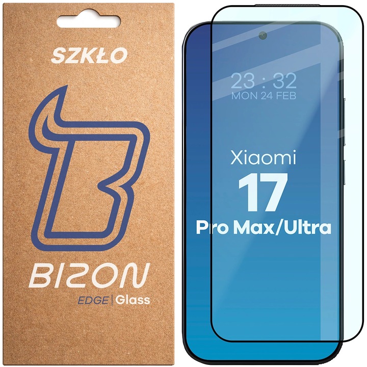 Стъклен протектор Bizon Glass Edge 2 за Xiaomi 17 Ultra / 17 Pro Max