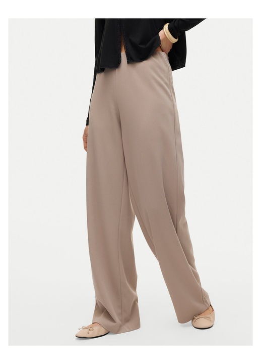 Pantaloni dama, Vero Moda, bej, poliester reciclat, XL INTL