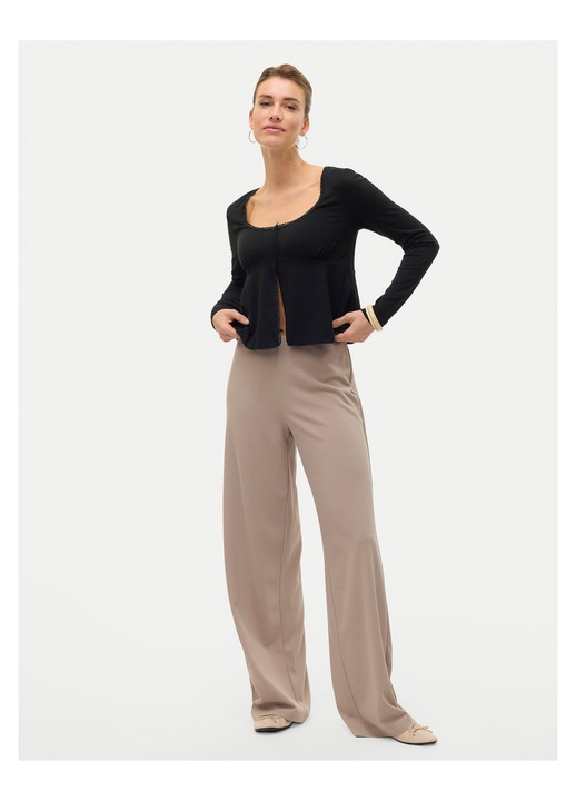 Pantaloni dama, Vero Moda, poliester reciclat, bej