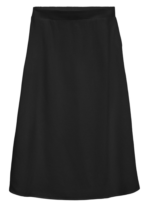 Fusta midi, Vero Moda, 55% viscoza, 45% in, negru
