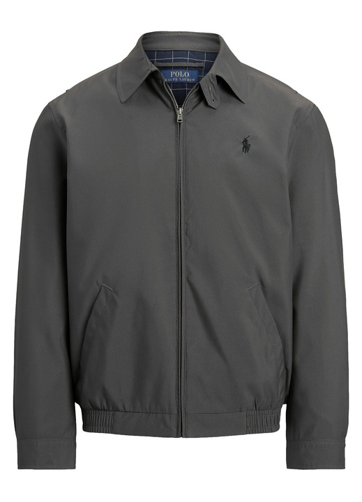 Geaca de tranzitie barbati, Polo Ralph Lauren, gri, poliester reciclat, fermoar, S INTL