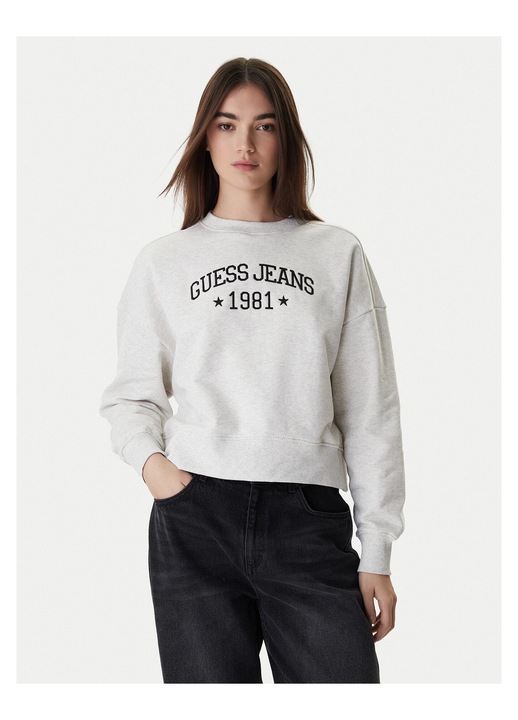 Hanorac bumbac dama Guess Jeans, Gri, XL