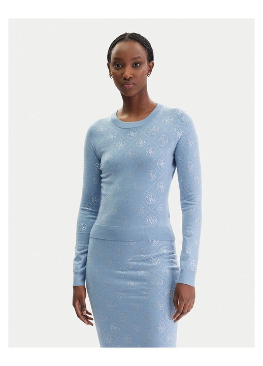 Pulover dama, Guess, albastru, poliester/poliamida/lana