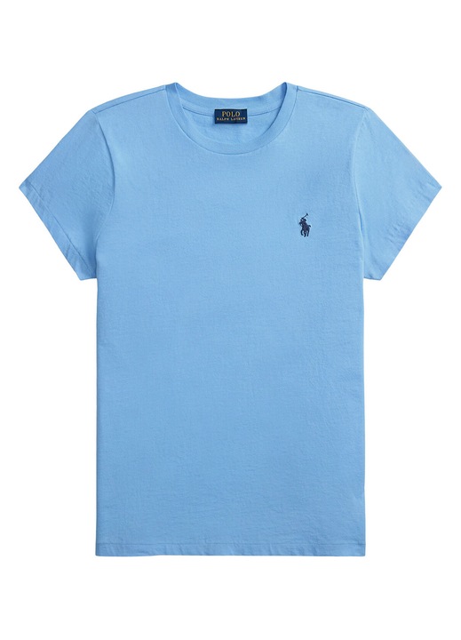 Tricou dama Polo Ralph Lauren bumbac, Albastru deschis