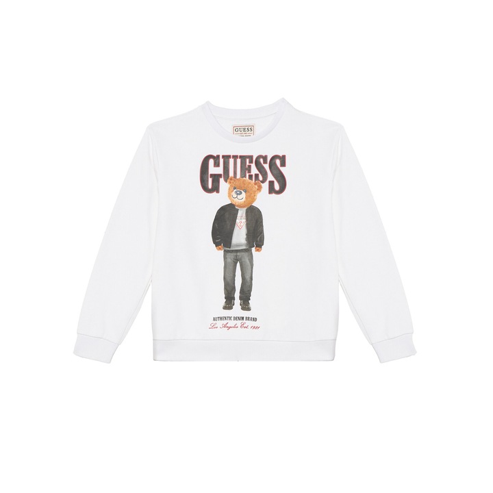 Bluza copii, bumbac organic, alb, Alb