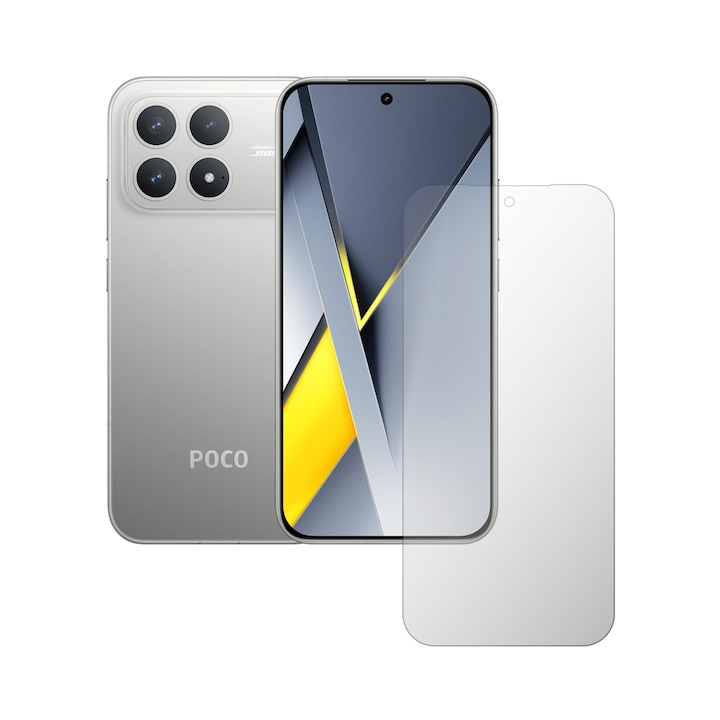 Протектор за екран Folie24, за Poco F8 Pro, 1X Ultra-Clear с покритие, съвместимо с калъф, лепилен, гъвкав със самовъзстановяване