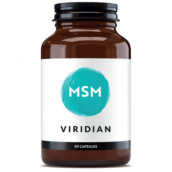 Viridian MSM 750mg Veg Caps, 100% vegan, fără aditivi, 60 capsule
