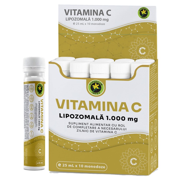 Vitamina C Lipozomala 1.000 mg, Hypericum Impex, 25 mL x 10 monodoze, lichid