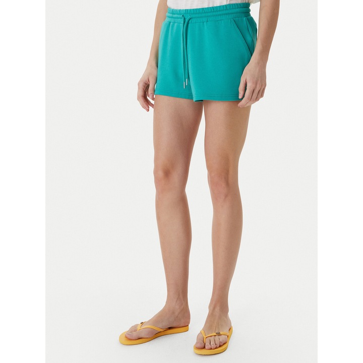 Pantaloni scurti sport dama, Roxy, verde, 68% modal, 29% poliester, 3% elastan, XL INTL